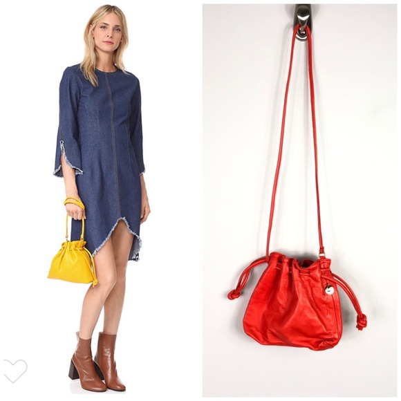 Anthropologie Handbags - NEW Anthropologie Clare V Orange Leather Bag